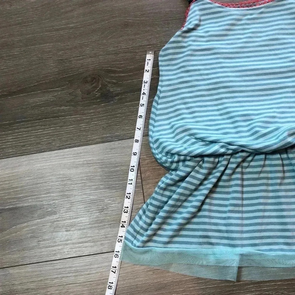 Matilda Jane Good Hart Clear Skies Blue Striped Dropped Waist Tank Top Size S - Picture 5 of 10